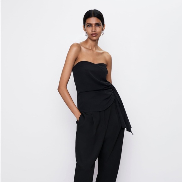 Zara strapless ruched top - Picture 2 of 5